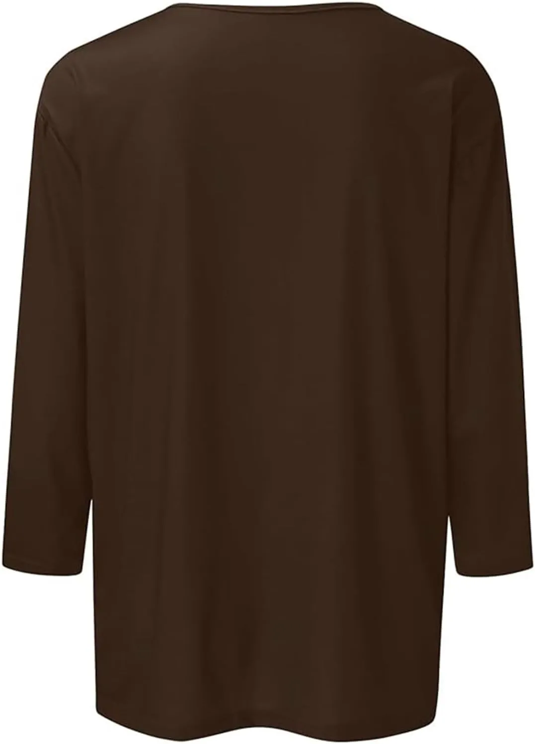 3/4 Length Sleeve Womens Tops Casual Crewneck Tunic Blouses to Wear with Leggings Trendy Loose Fit Tshirt Cotton Tees