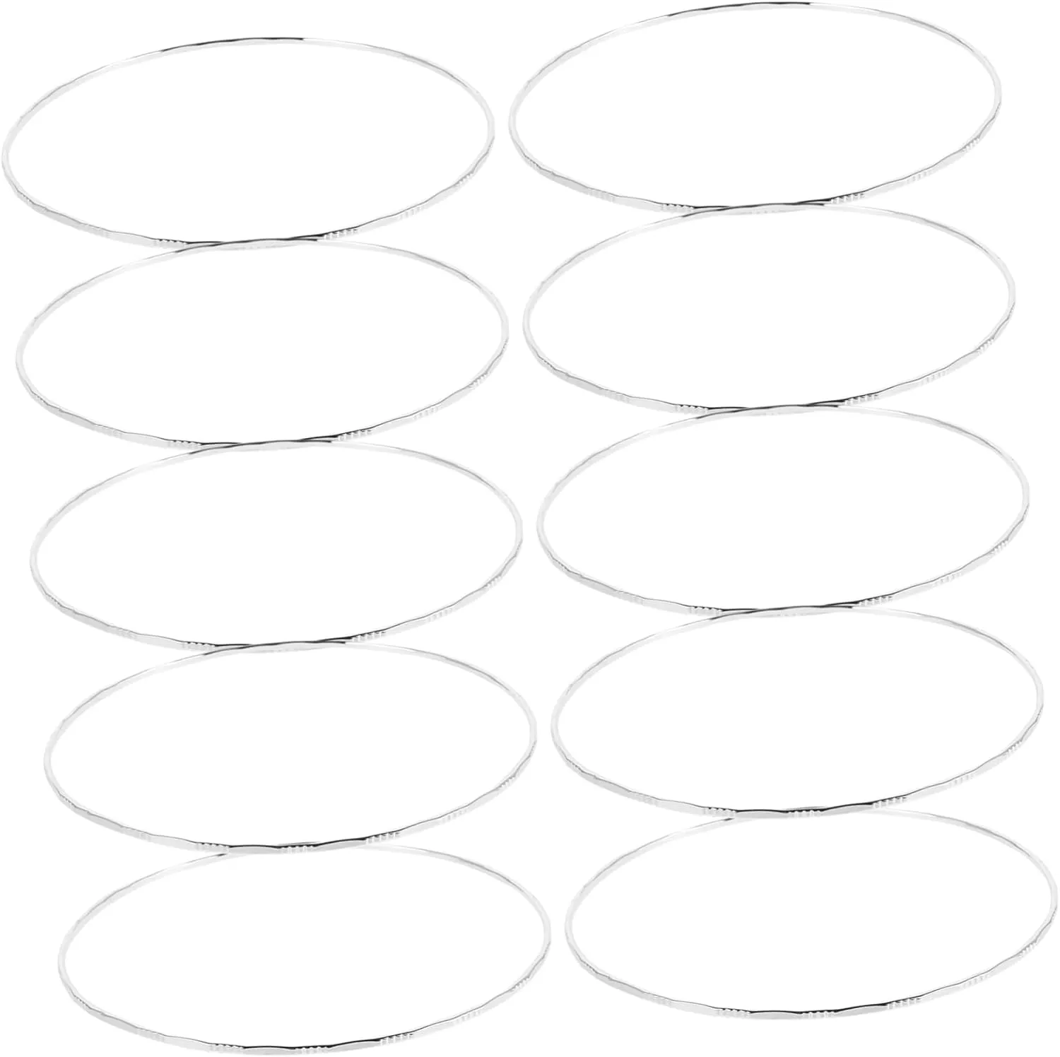 50pcs Silver Bangle Bracelets for Women Thin Matte Carved Cuff Jewelry for Stacking Durable Wristbands for Elegant Fashion and Unique Style