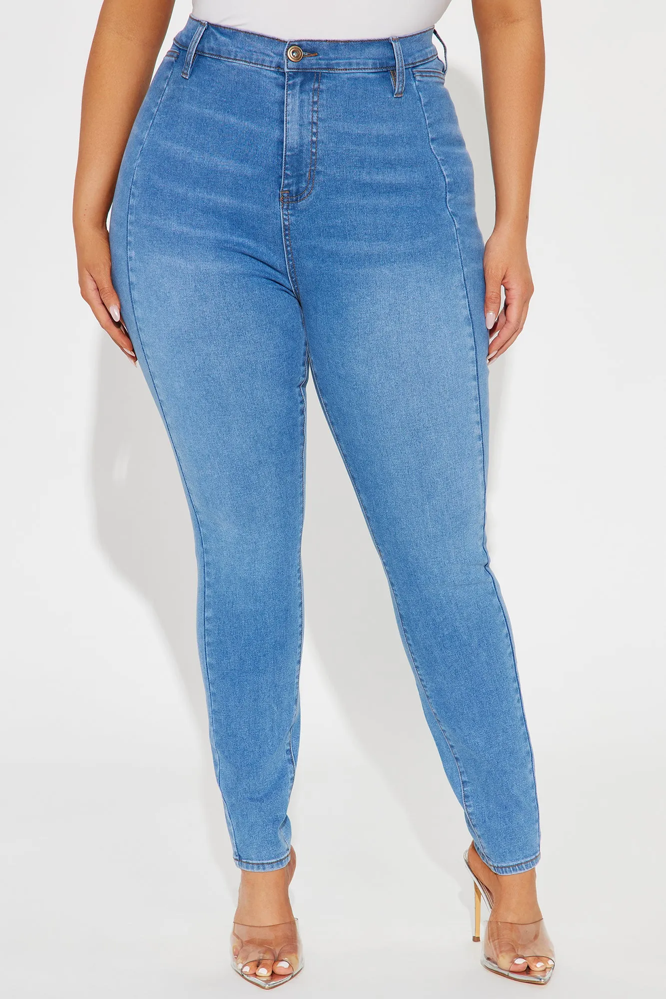 A Masterpiece Stretch Skinny Jeans - Medium Wash