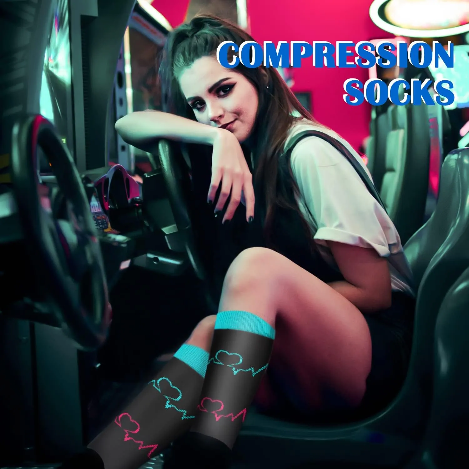 Aoliks Medical Compression Socks for Women & Men, Support Knee High Socks for Running,Nurses,Travel