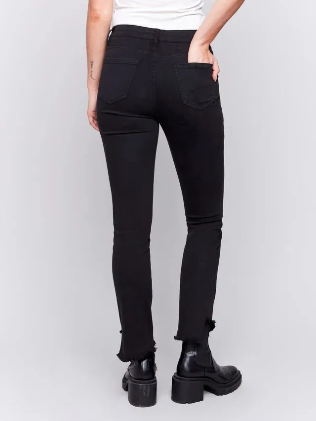 Asymetrical Hem Bootcut Pants