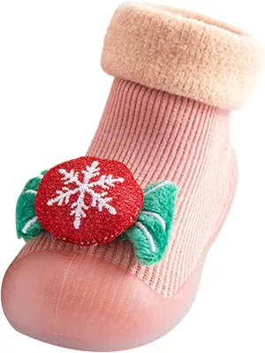 Baby Girl Shoes,Toddler Baby Kids Boys Girls Christmas 3D Socks Shoes Cartoon Slipper Prewalker Shoes Girls Shoes