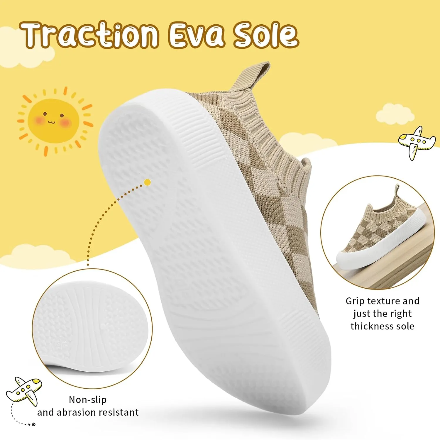 Baby Shoes Toddler Shoes Boys Girls Infant Sock Shoes Lightweight Breathable Walking Baby Shoes 6-36 Months