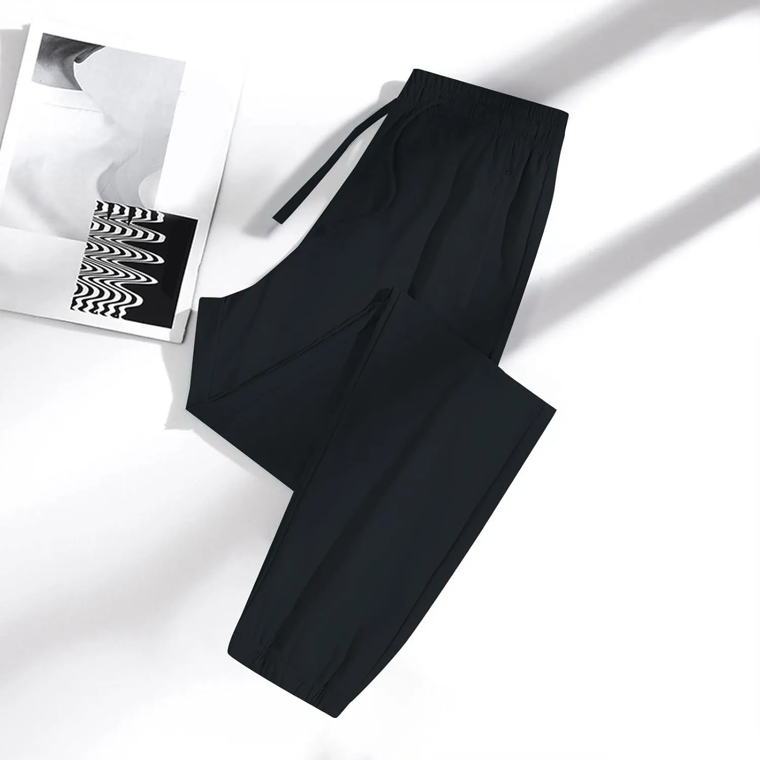 Beeswan Pants for Women Stretch Active Comfy Quick Dry Work Sport Running Sweatpants Summer Breathable Ice Silk Jogger