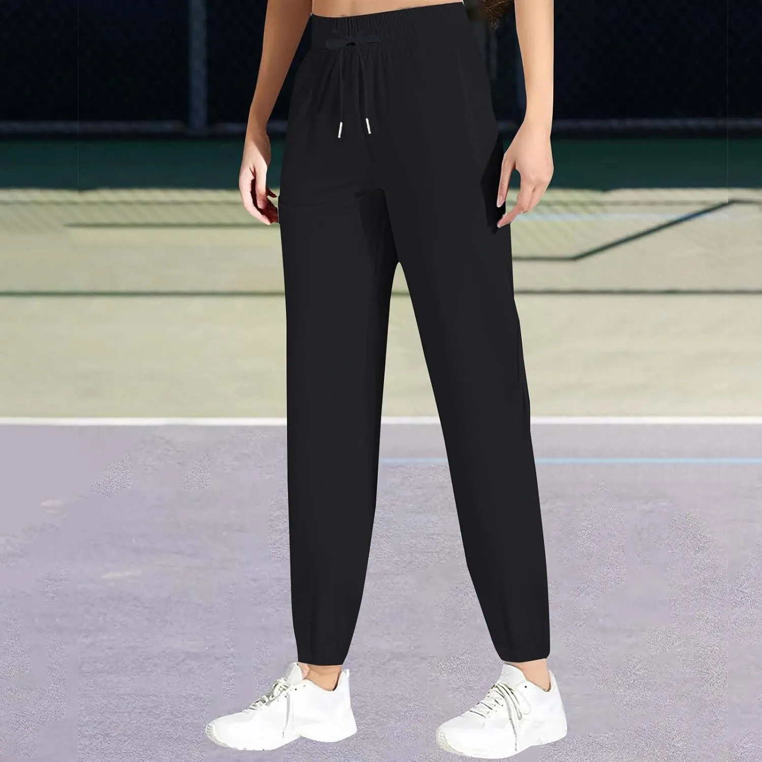 Beeswan Pants for Women Stretch Active Comfy Quick Dry Work Sport Running Sweatpants Summer Breathable Ice Silk Jogger