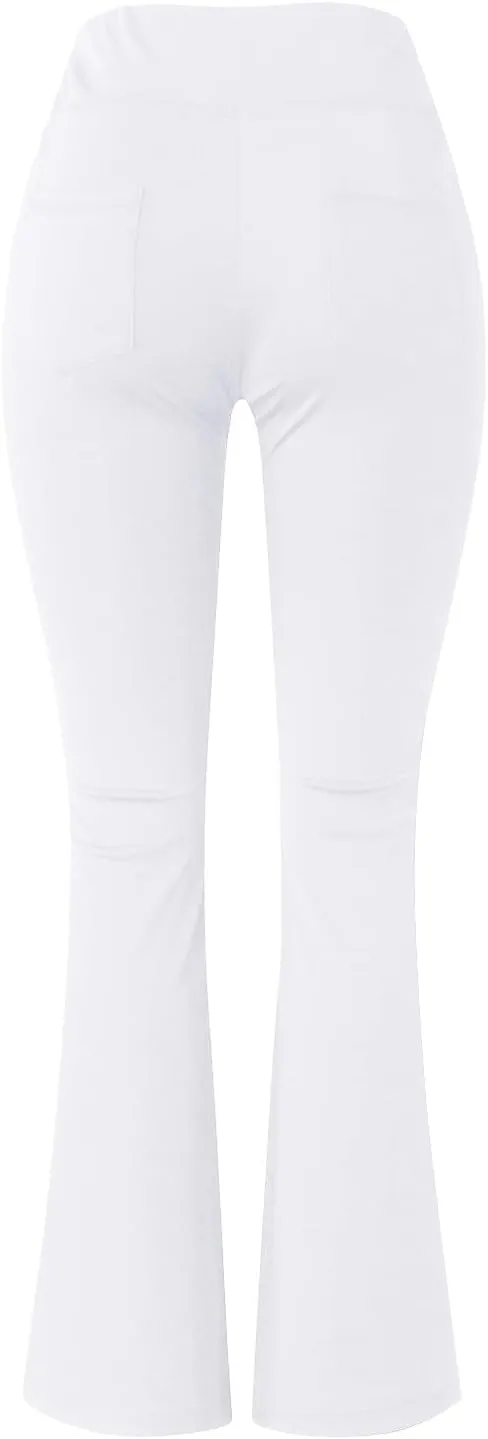Bell Bottom Fit To Flare Lounge Yoga Pants For Women Bootcut Wide Leg Workout Trousers Stretch High Waisted Pants
