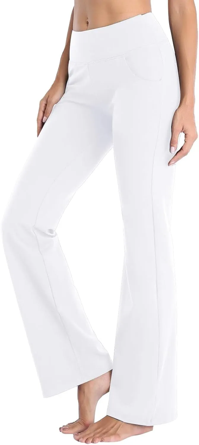 Bell Bottom Fit To Flare Lounge Yoga Pants For Women Bootcut Wide Leg Workout Trousers Stretch High Waisted Pants