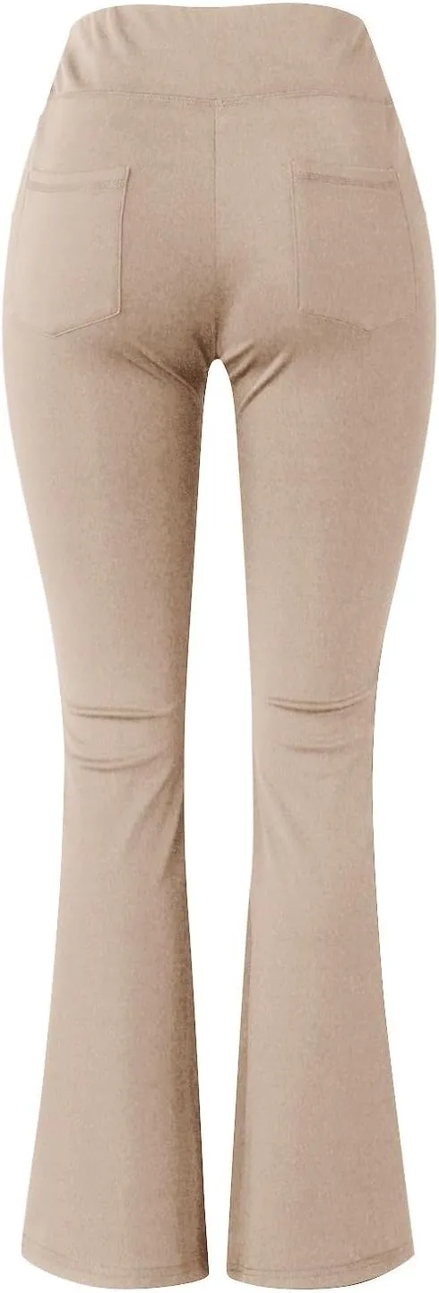 Bell Bottom Fit To Flare Lounge Yoga Pants For Women Bootcut Wide Leg Workout Trousers Stretch High Waisted Pants