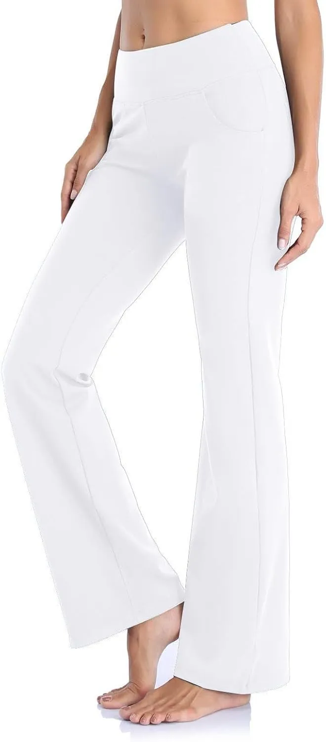 Bell Bottom Fit To Flare Lounge Yoga Pants For Women Bootcut Wide Leg Workout Trousers Stretch High Waisted Pants