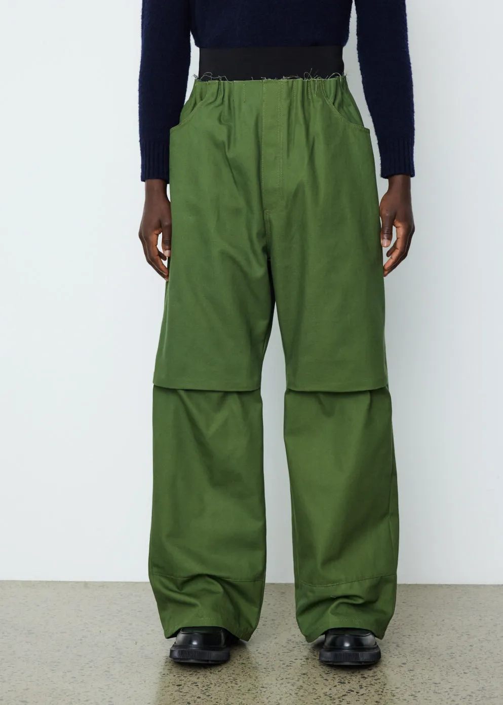 Big Denim Pants with Elastic