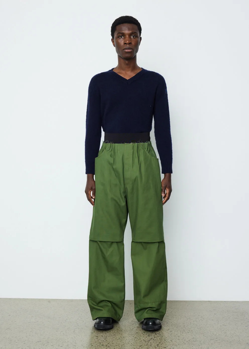 Big Denim Pants with Elastic