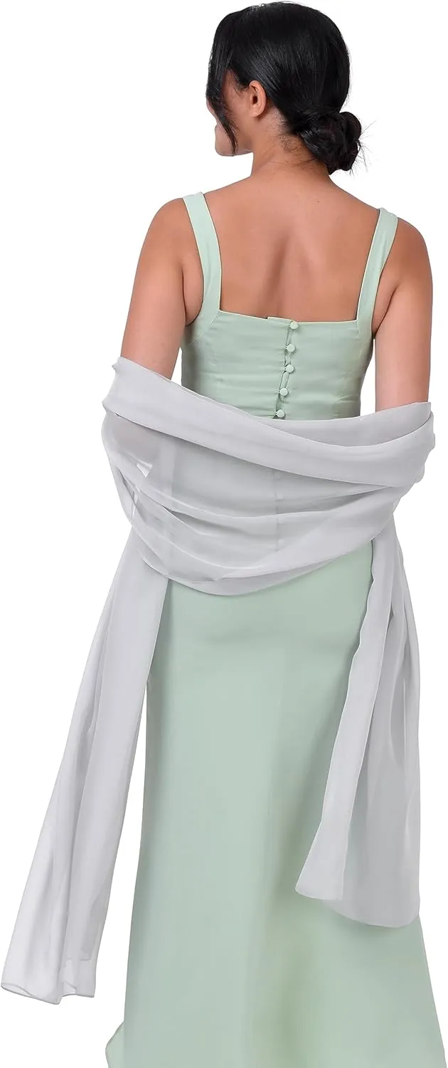 BlackButterfly Satin Silky Bridal Wedding Party Evening Shawl Pashmina Wrap