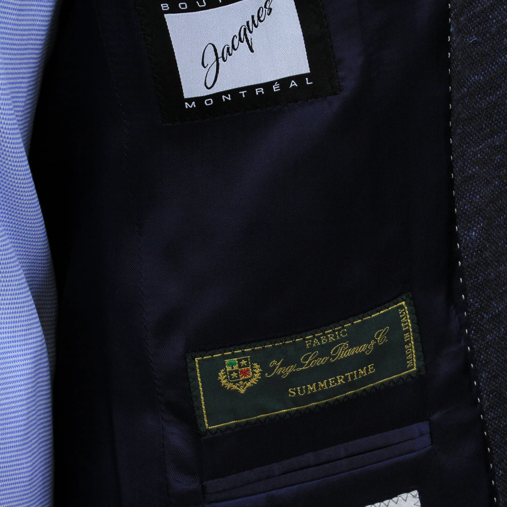 Blue Mélange Wool & Silk Hartford Contemporary Fit Sport Coat - Jack Victor