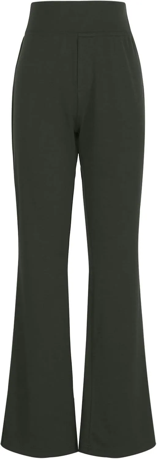 Bootcut Dress Pants Women Stretchy High Waisted Comfy Work Pants Slacks Business Casual Trousers Pants with Pockets