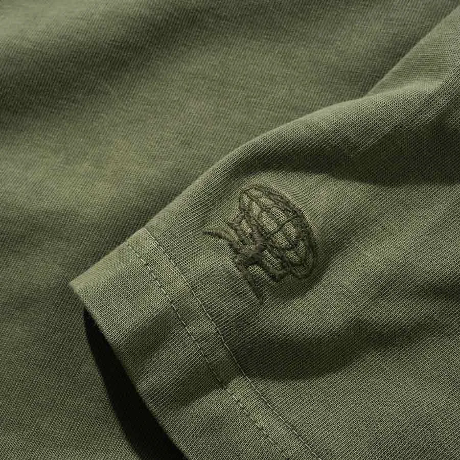 BUTTER GOODS BASIC TEE - WASHED ARMY