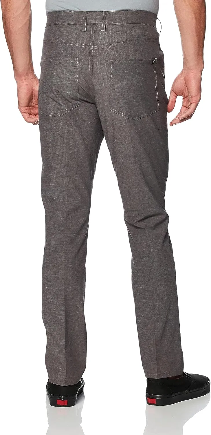Callaway Mens EverPlay 5-Pocket Golf Pants with Comfort Waistband, Stretch Non-Iron Fabric, Moisture-Wicking, Tapered Fit