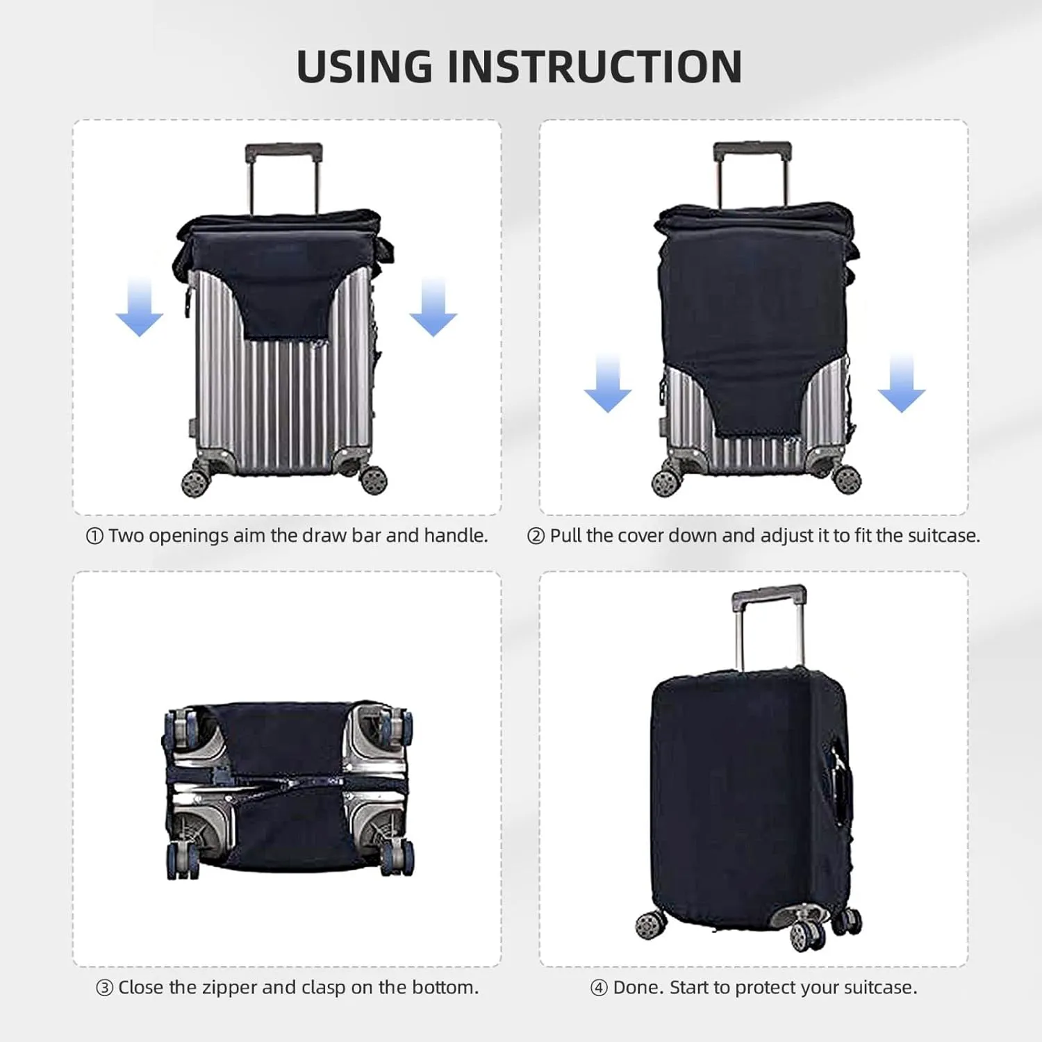 Carnival Masks and Beads Luggage Cover Anti Scratch Dirt Waterproof Elastic Travel Luggage Cover Protector Suitcase Cover for Suitcase Tsa Approved Fit 18-32 Inch Luggage