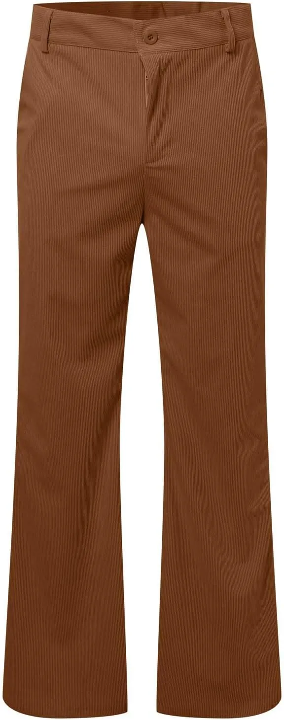 Casual Pants for Men Elastic Waist Athletic-Fit Flared Stretch Chino Pant Summer Comfy Sports Clothing