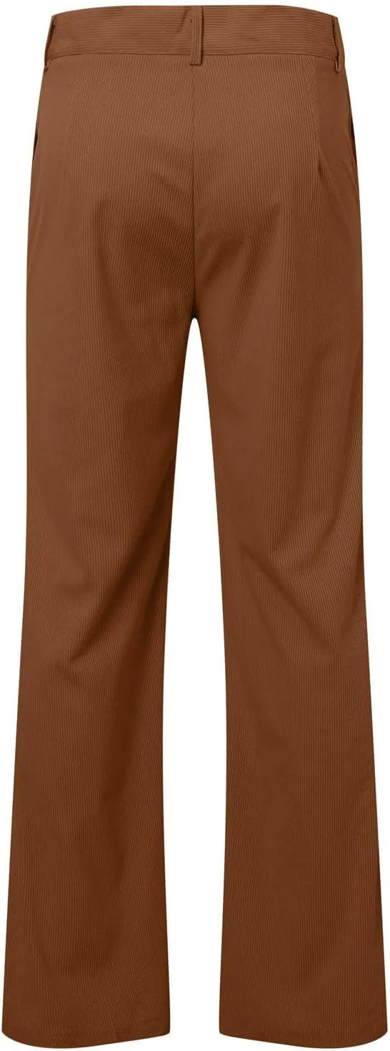 Casual Pants for Men Elastic Waist Athletic-Fit Flared Stretch Chino Pant Summer Comfy Sports Clothing