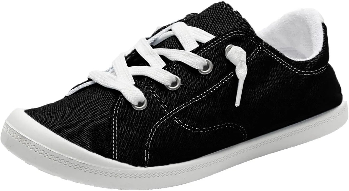 Casual Sneakers for Women Trendy Platform Women's Black Slip On Tennis Shoes Walking Shoes for Women Black Wedge Gym Shoes for Women Zapatos De Trabajo para Mujer Antideslizante Contra El Agua