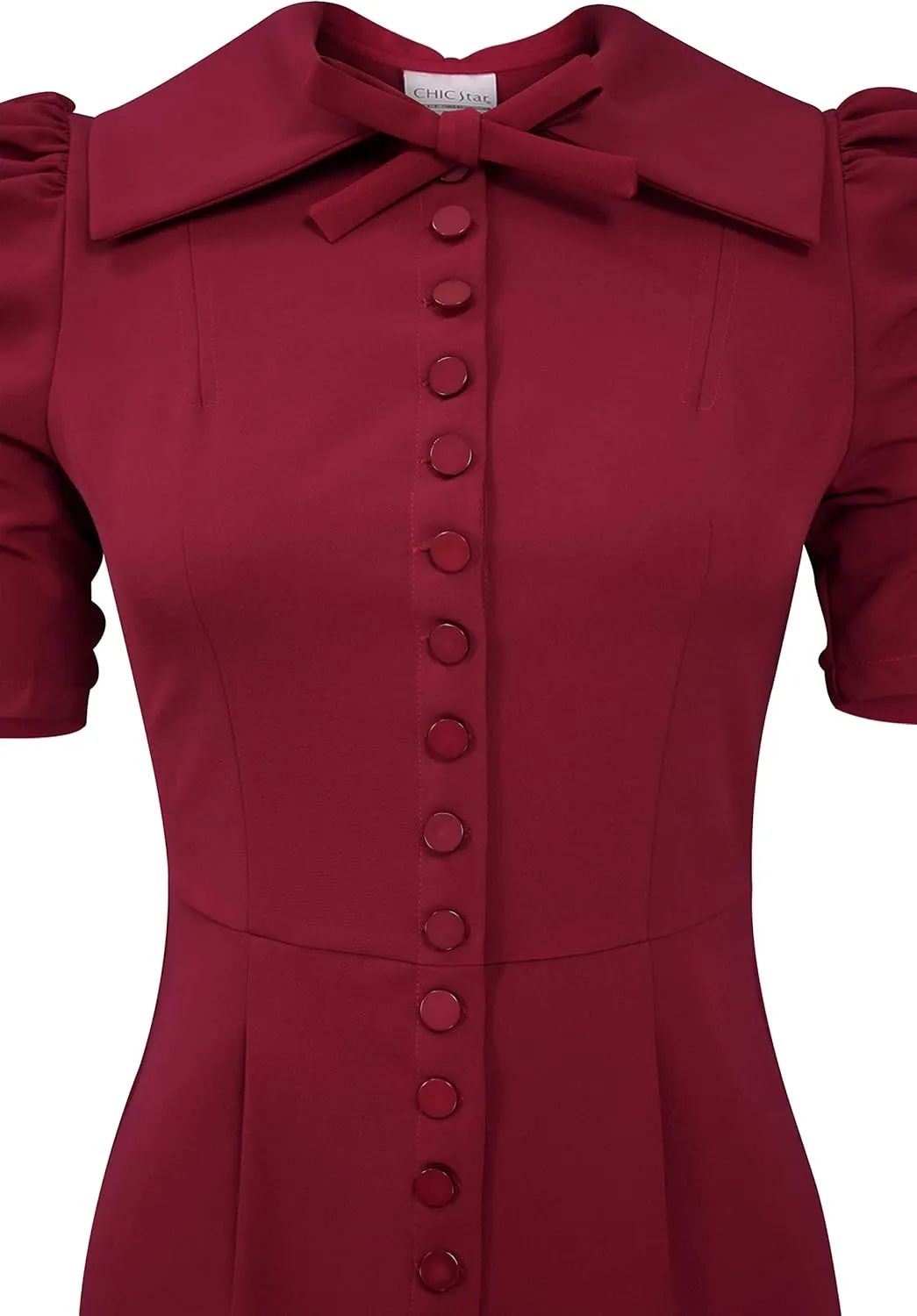 CHIC STAR Womens Button Midi Dress