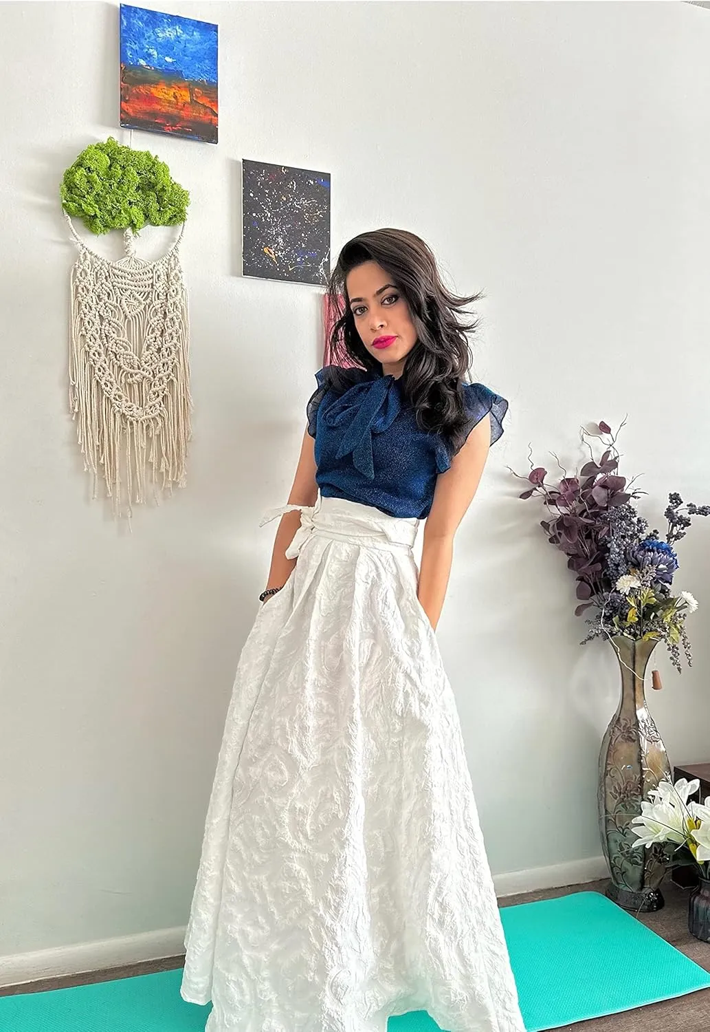 CHIC STAR Womens Embossed Texture Skirt