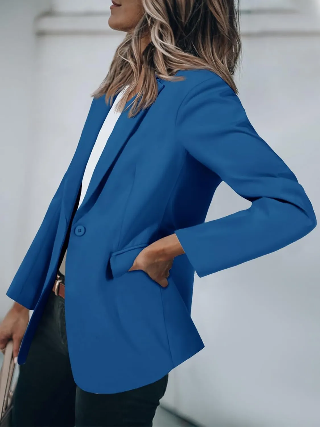 Cicy Bell Womens Casual Blazers Open Front Long Sleeve Work Office Suit Jackets Blazer