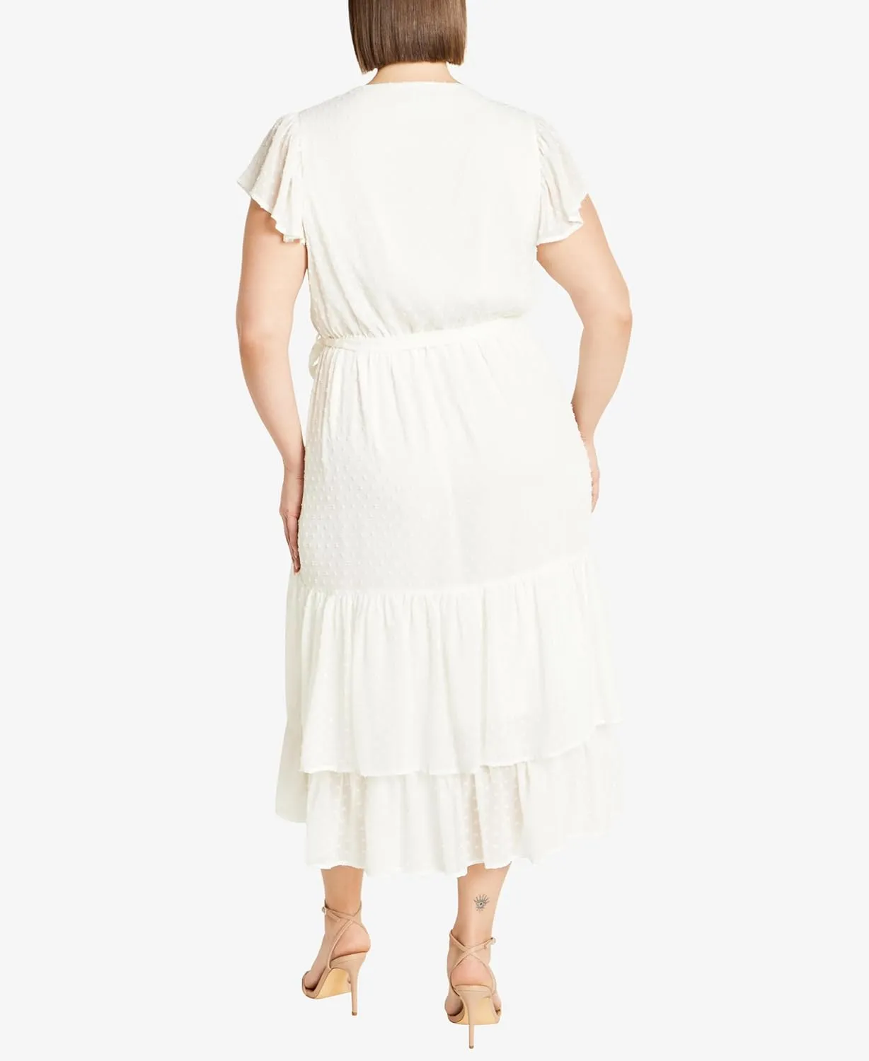 City Chic Women's Midi Frill Dee Dress