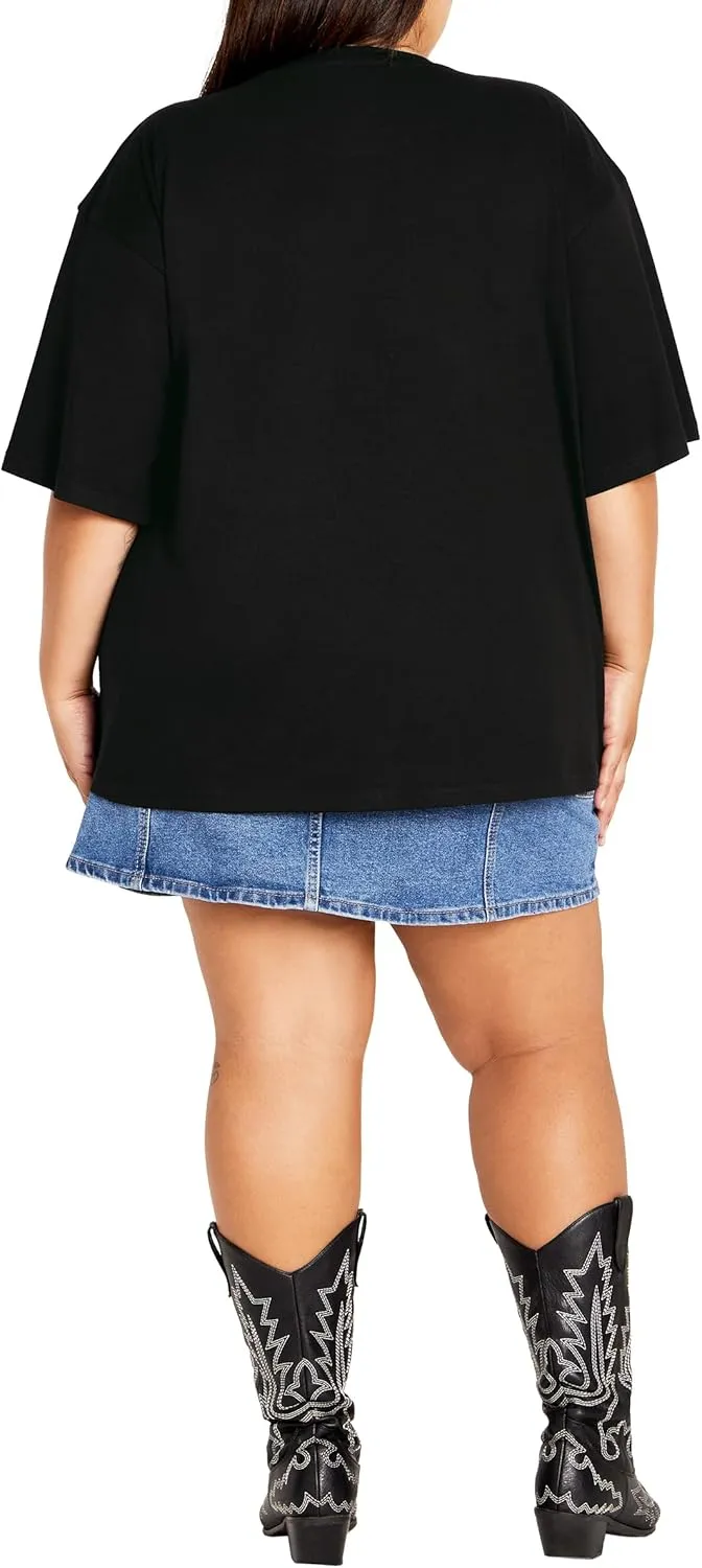 CITY CHIC Women's Oversized Angels Tee