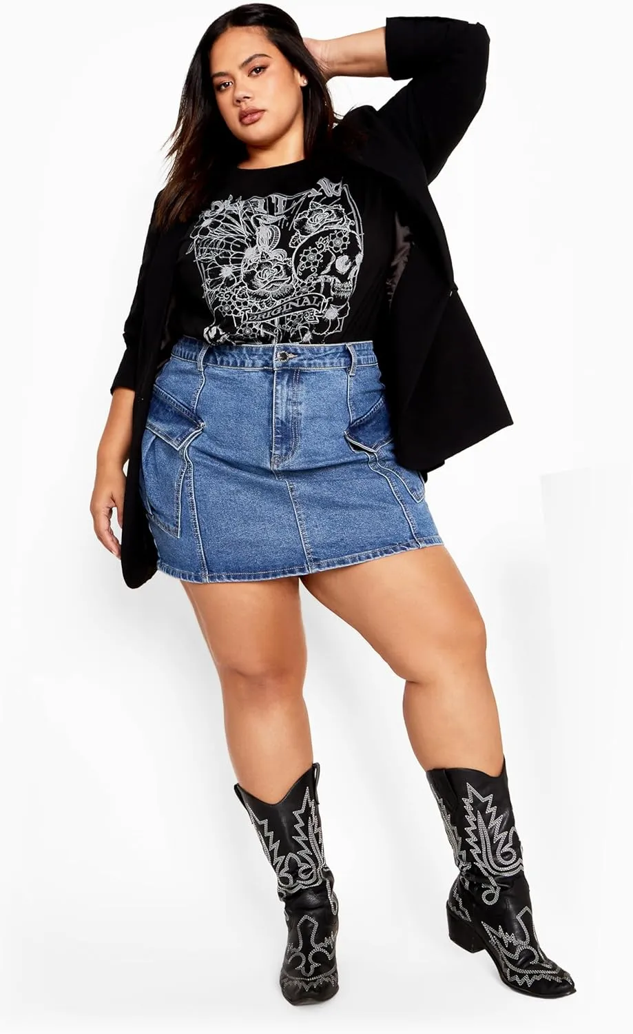 CITY CHIC Women's Oversized Angels Tee