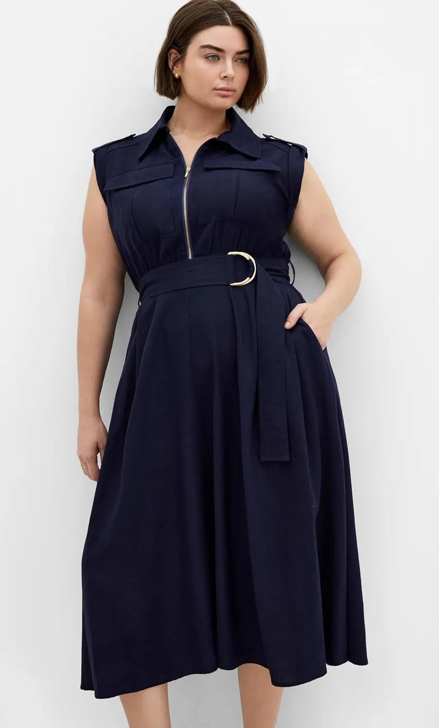 City Chic Women's Plus Size Dress - Utility Midi
