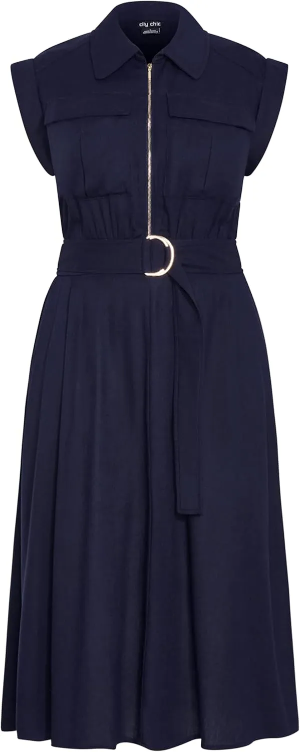 City Chic Women's Plus Size Dress - Utility Midi