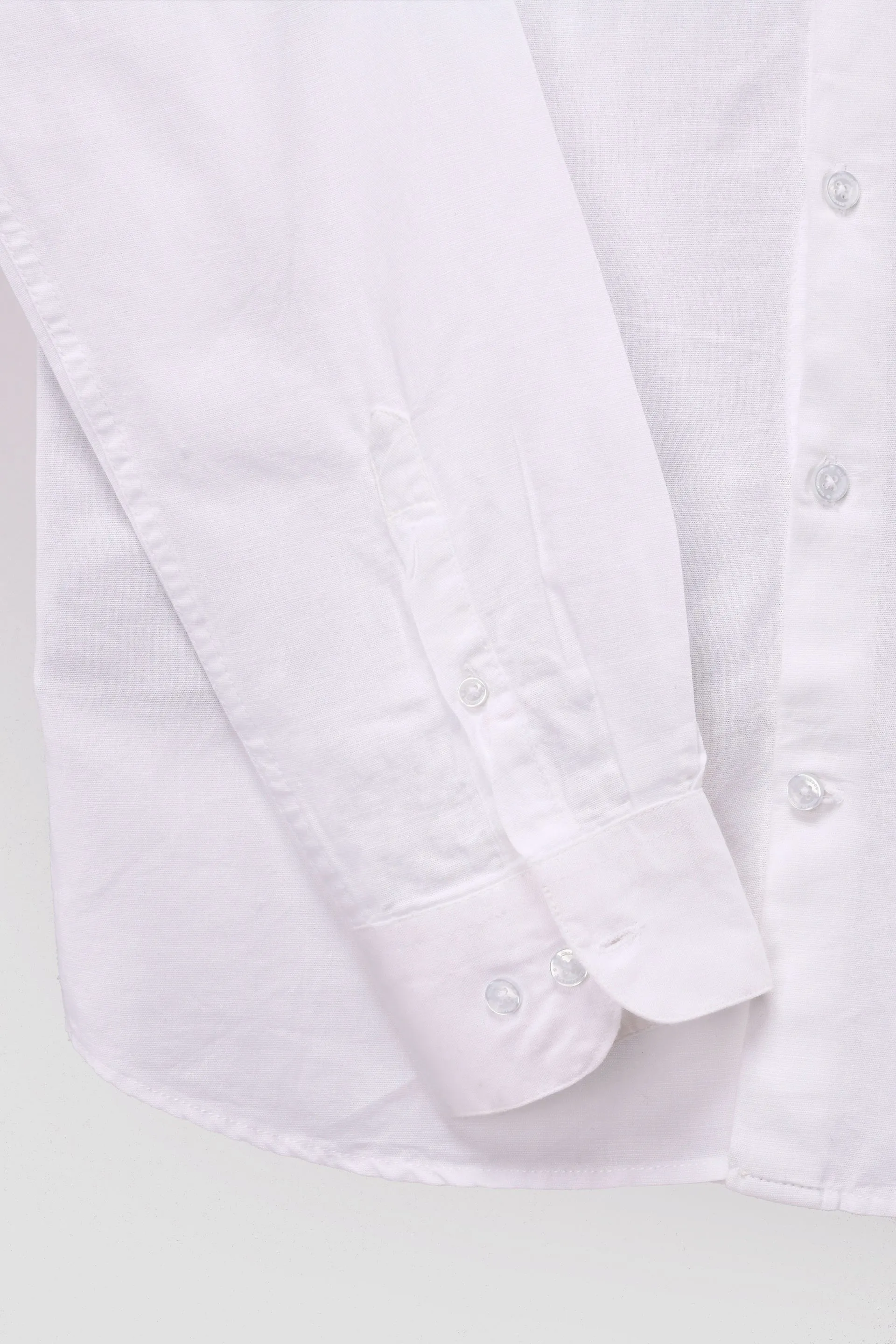 CLASSIC FUSED LINEN SHIRT IN WHITE