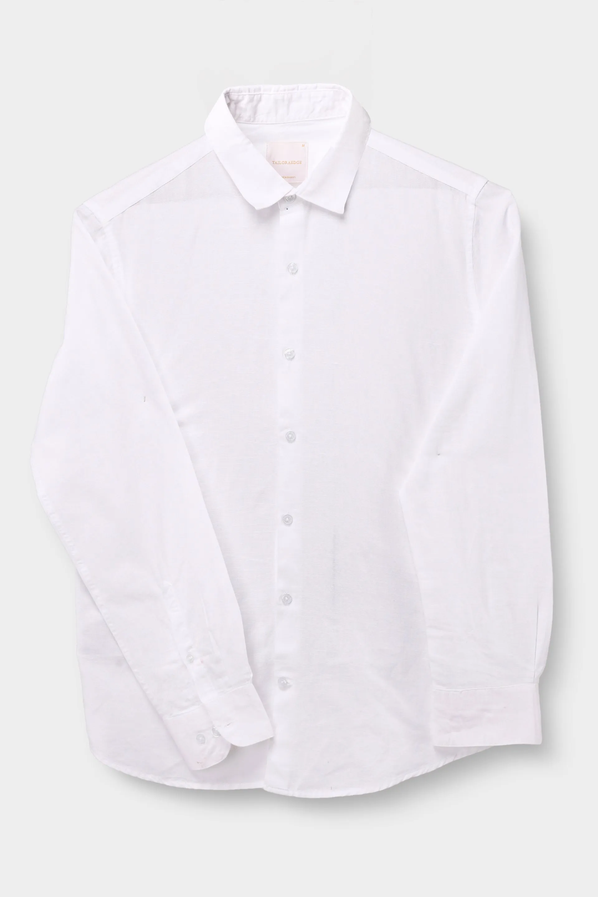 CLASSIC FUSED LINEN SHIRT IN WHITE