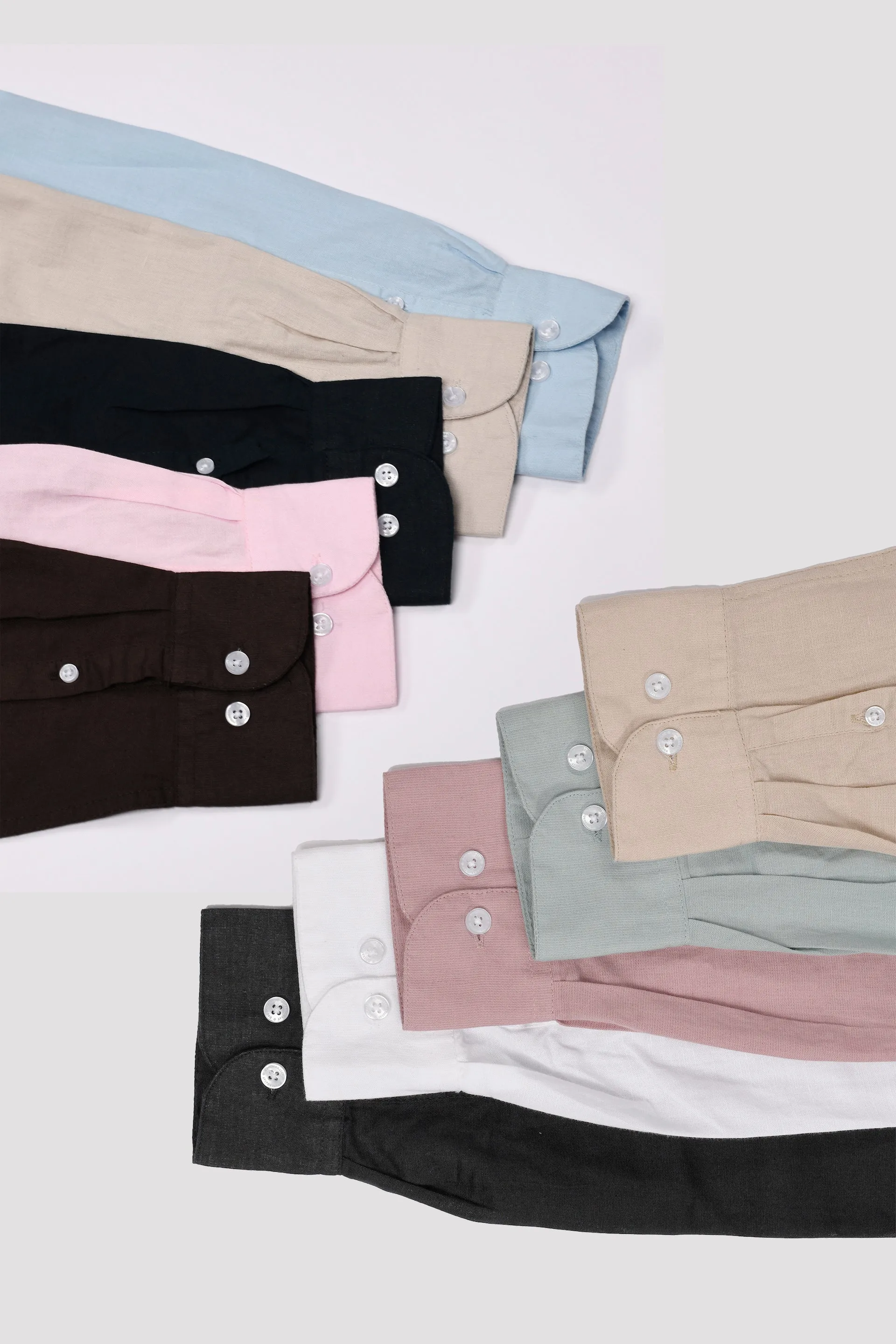 CLASSIC FUSED LINEN SHIRT IN WHITE