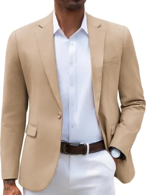 COOFANDY Mens Casual Blazer Slim Fit Sport Coats One Button Stylish Business Suit Jacket