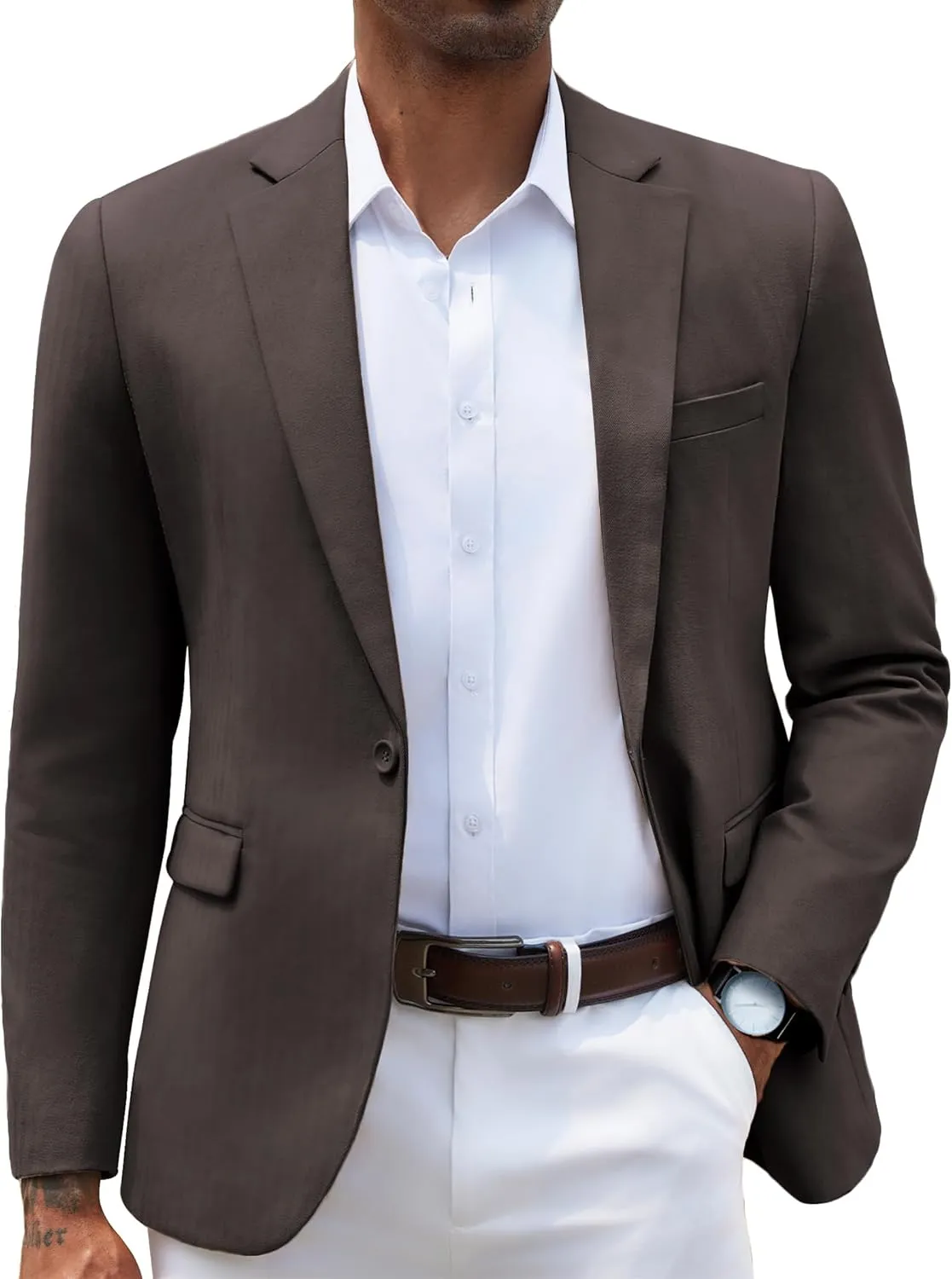COOFANDY Mens Casual Blazer Slim Fit Sport Coats One Button Stylish Business Suit Jacket