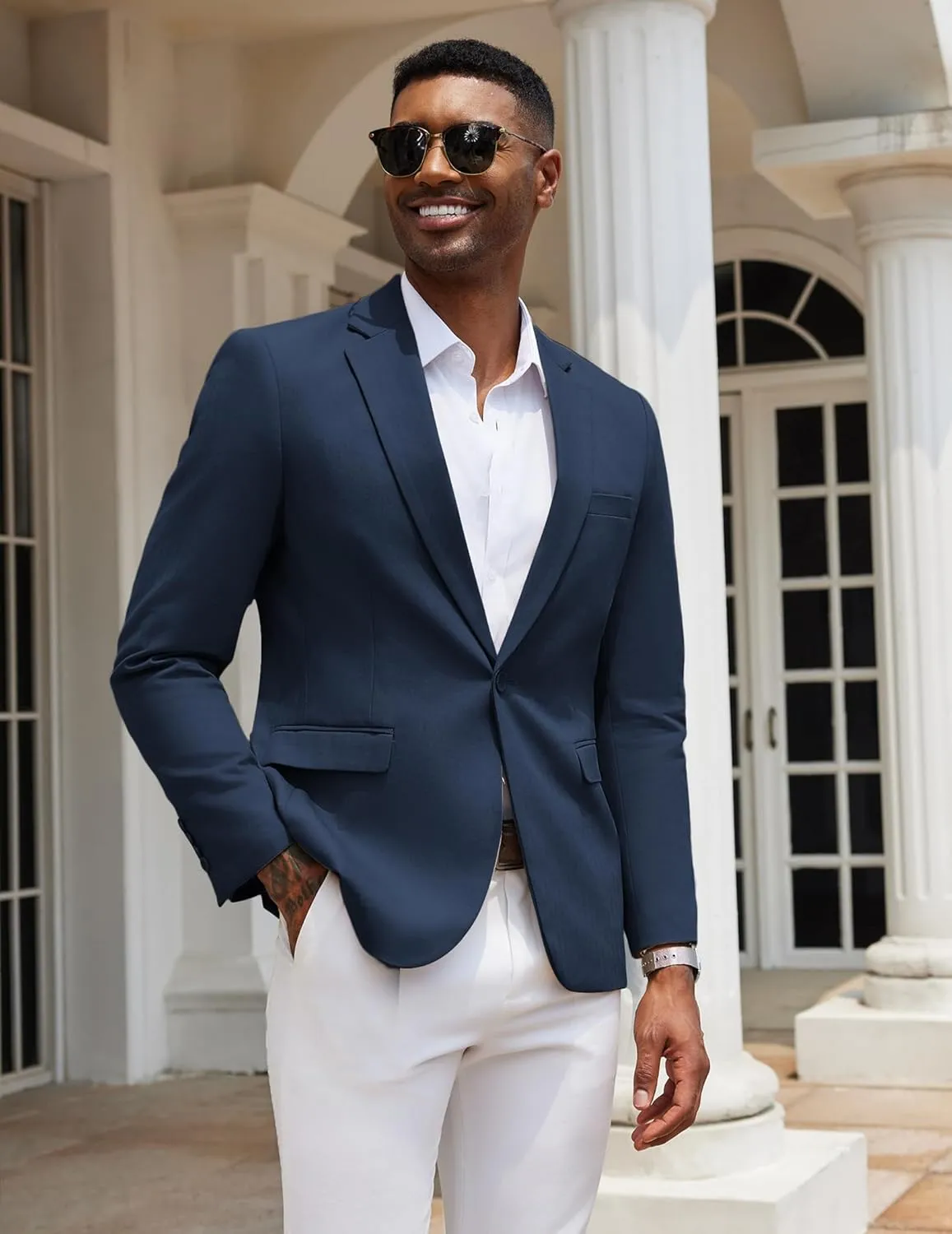 COOFANDY Mens Casual Blazer Slim Fit Sport Coats One Button Stylish Business Suit Jacket