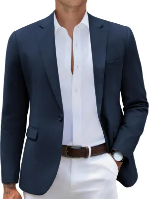 COOFANDY Mens Casual Blazer Slim Fit Sport Coats One Button Stylish Business Suit Jacket