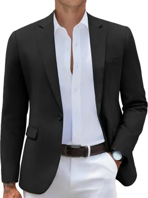 COOFANDY Mens Casual Blazer Slim Fit Sport Coats One Button Stylish Business Suit Jacket