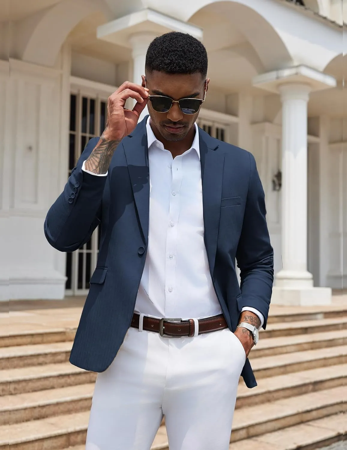 COOFANDY Mens Casual Blazer Slim Fit Sport Coats One Button Stylish Business Suit Jacket