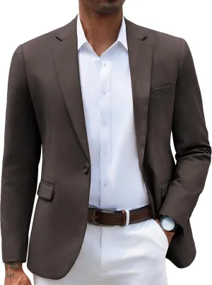 COOFANDY Mens Casual Blazer Slim Fit Sport Coats One Button Stylish Business Suit Jacket
