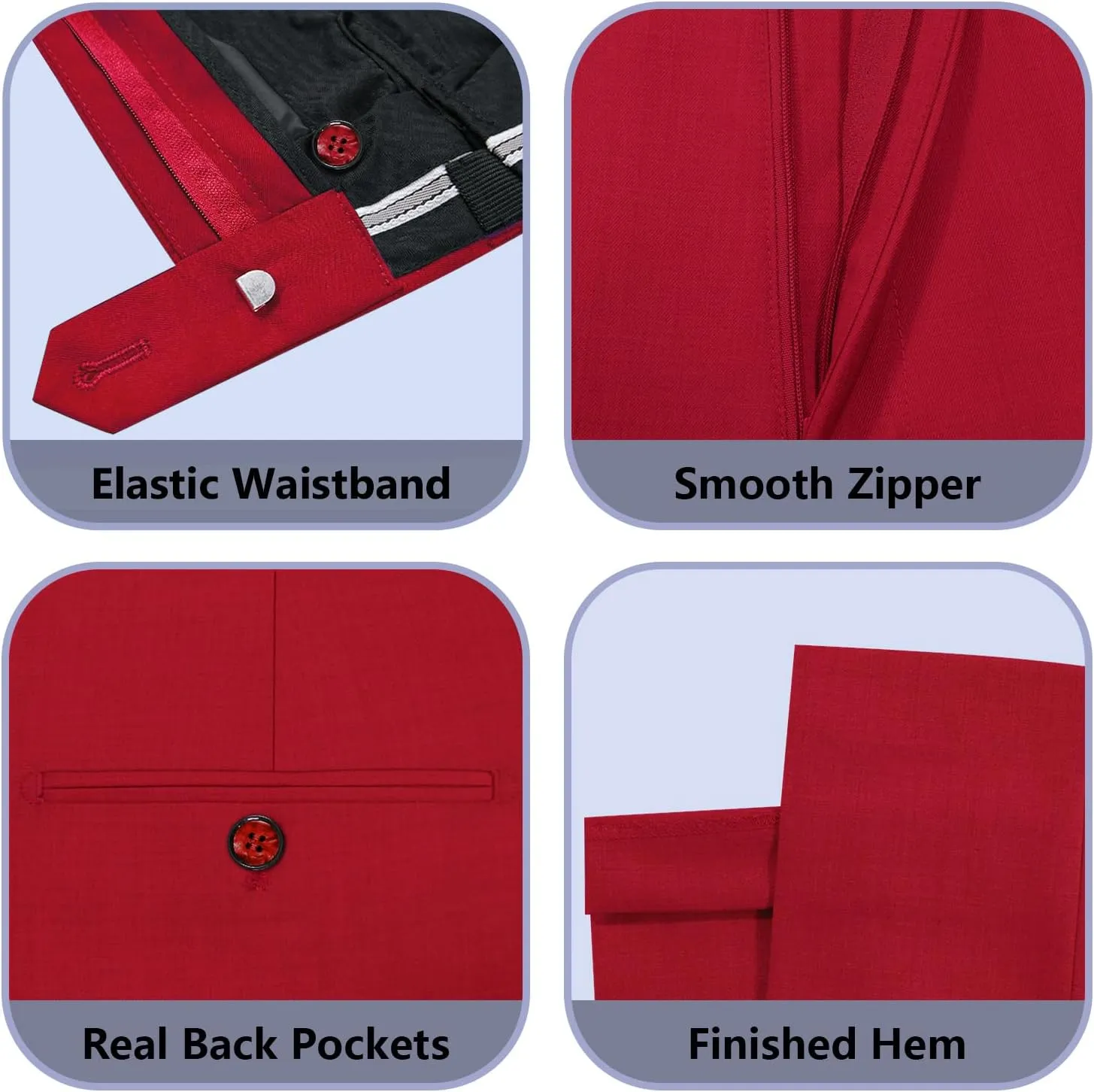 Cooper & Nelson 3 Piece Mens Suit Set, Slim Fit Suit for Men, Solid Jacket, Vest, Pants and Tie
