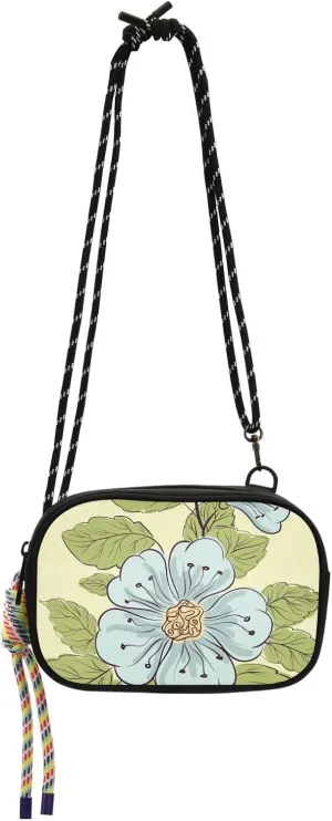 Crossbody Bag Delicate Blue Floral Cell Phone Purse Wallet with Credit Card Slots Multicolor Handbag with Adjustable Strap Fits Phone Keys And More