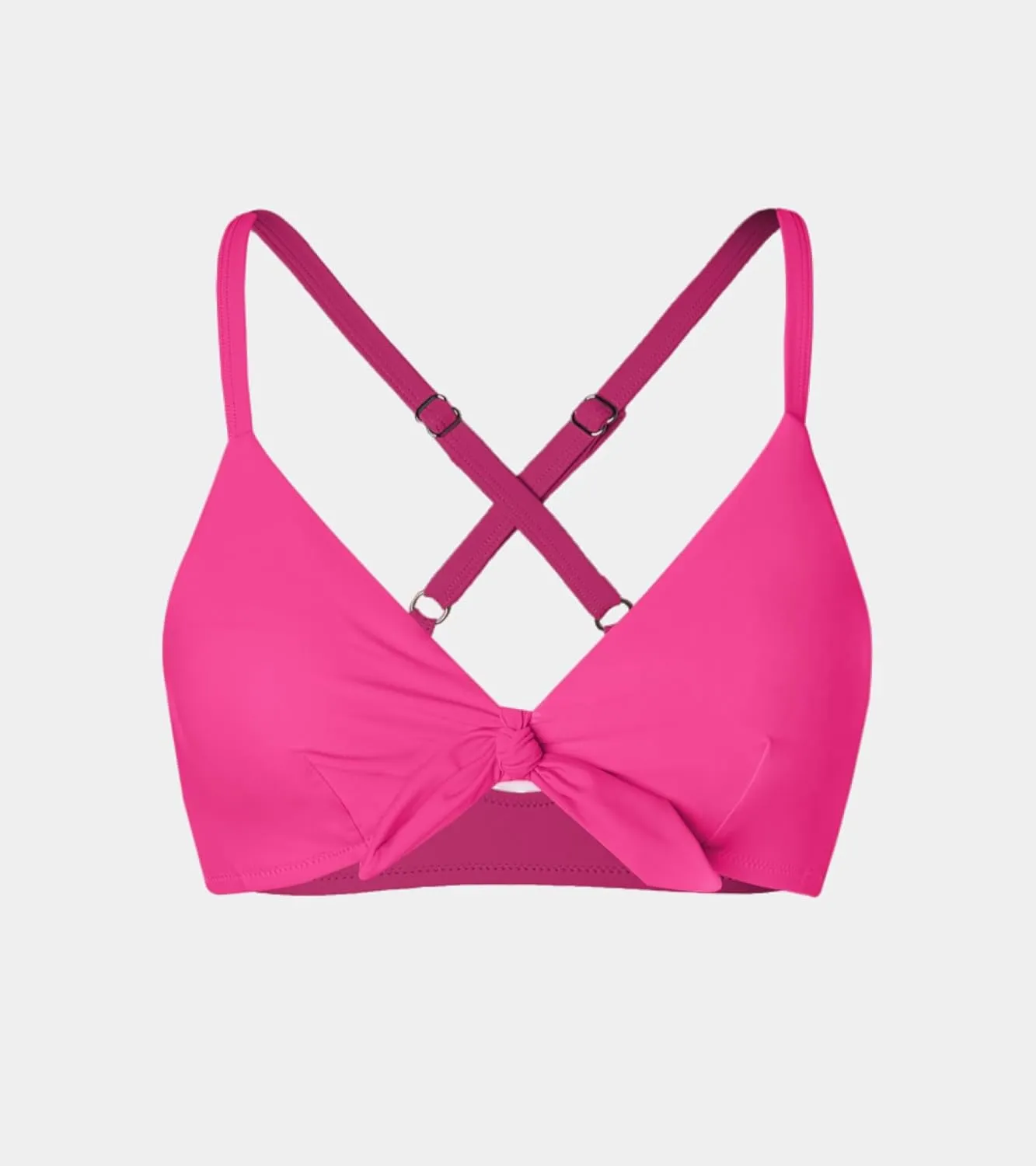 CUPSHE Womens Bikini Top Swimsuit Bandeau Top Back Tie with Removable Shoulder Straps