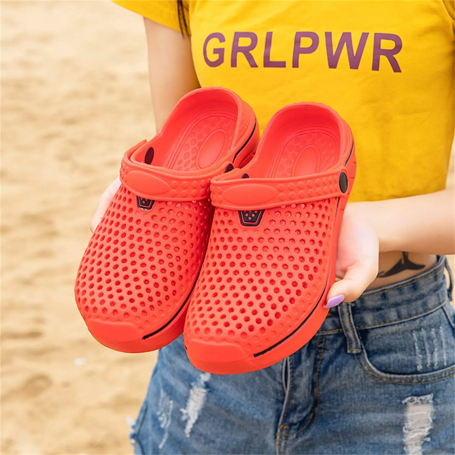 DRESER Women's Garden Clogs Breathable Shoes Bathing Shoes Beach Shoes Water Shoes Footwear Slippers Walking Shoes Home Travel Shoes