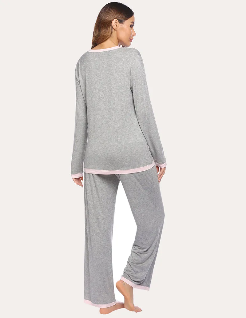 Ekouaer 2 Piece Relaxed Pajama Set (US Only)