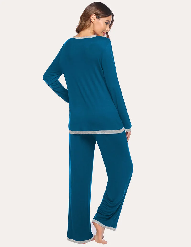 Ekouaer 2 Piece Relaxed Pajama Set (US Only)
