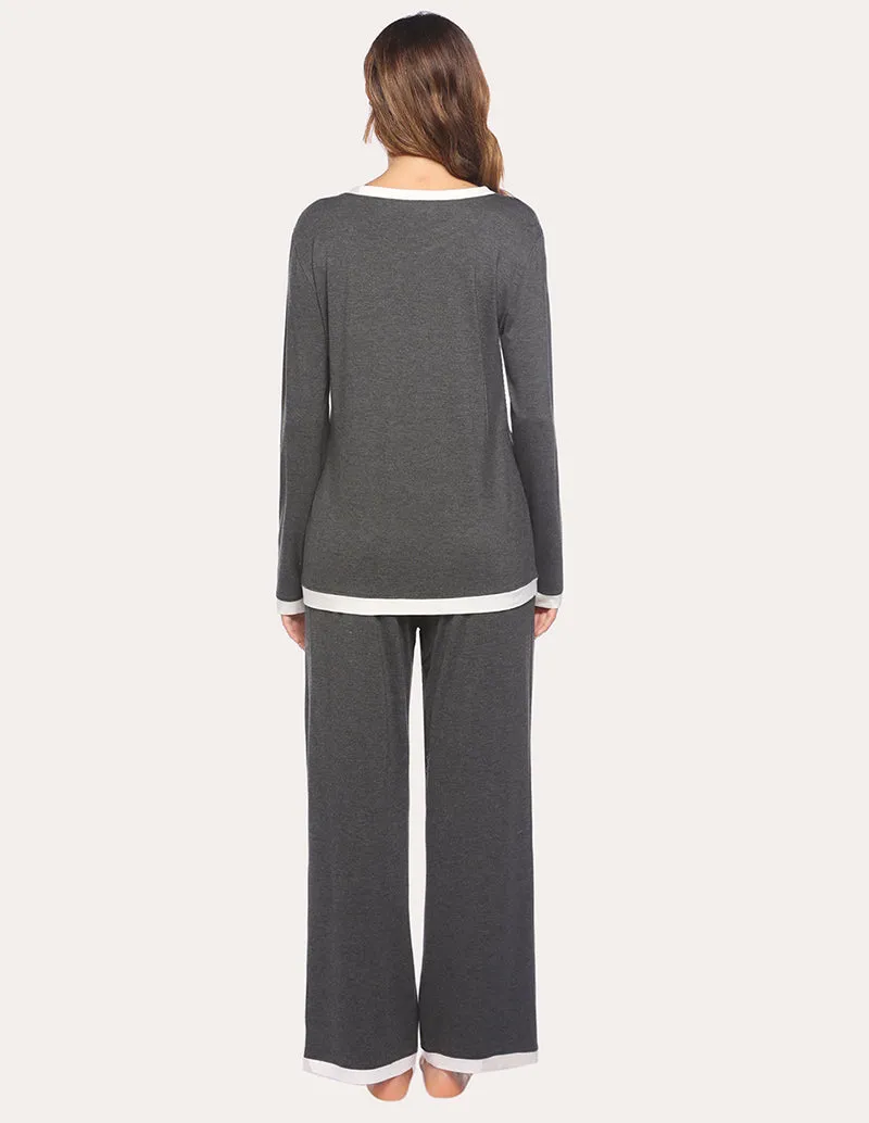 Ekouaer 2 Piece Relaxed Pajama Set (US Only)