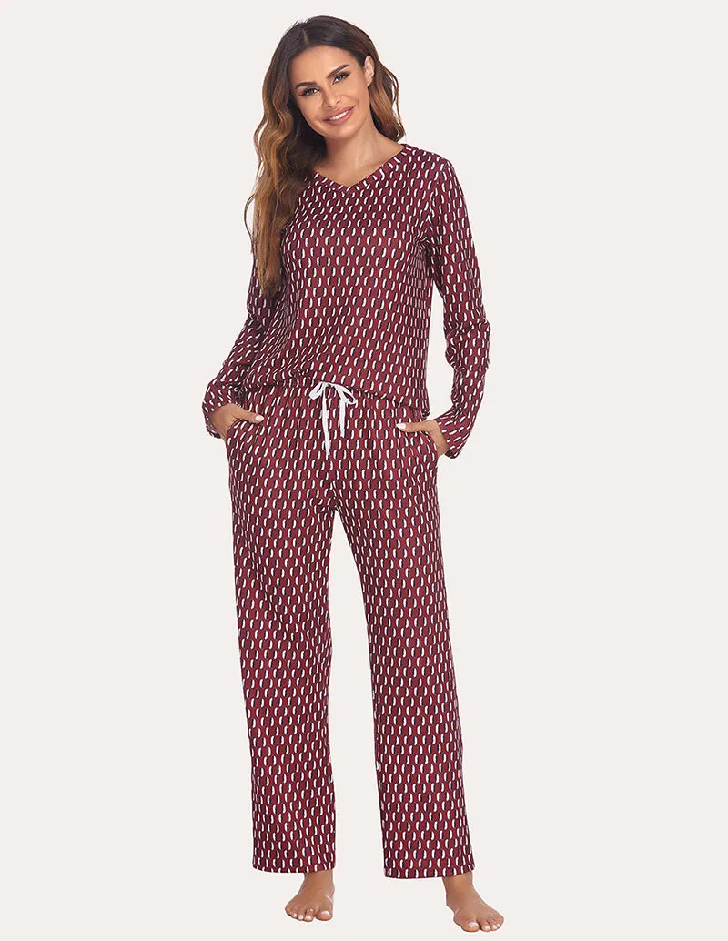 Ekouaer Classic Print Pajama Set (US Only)